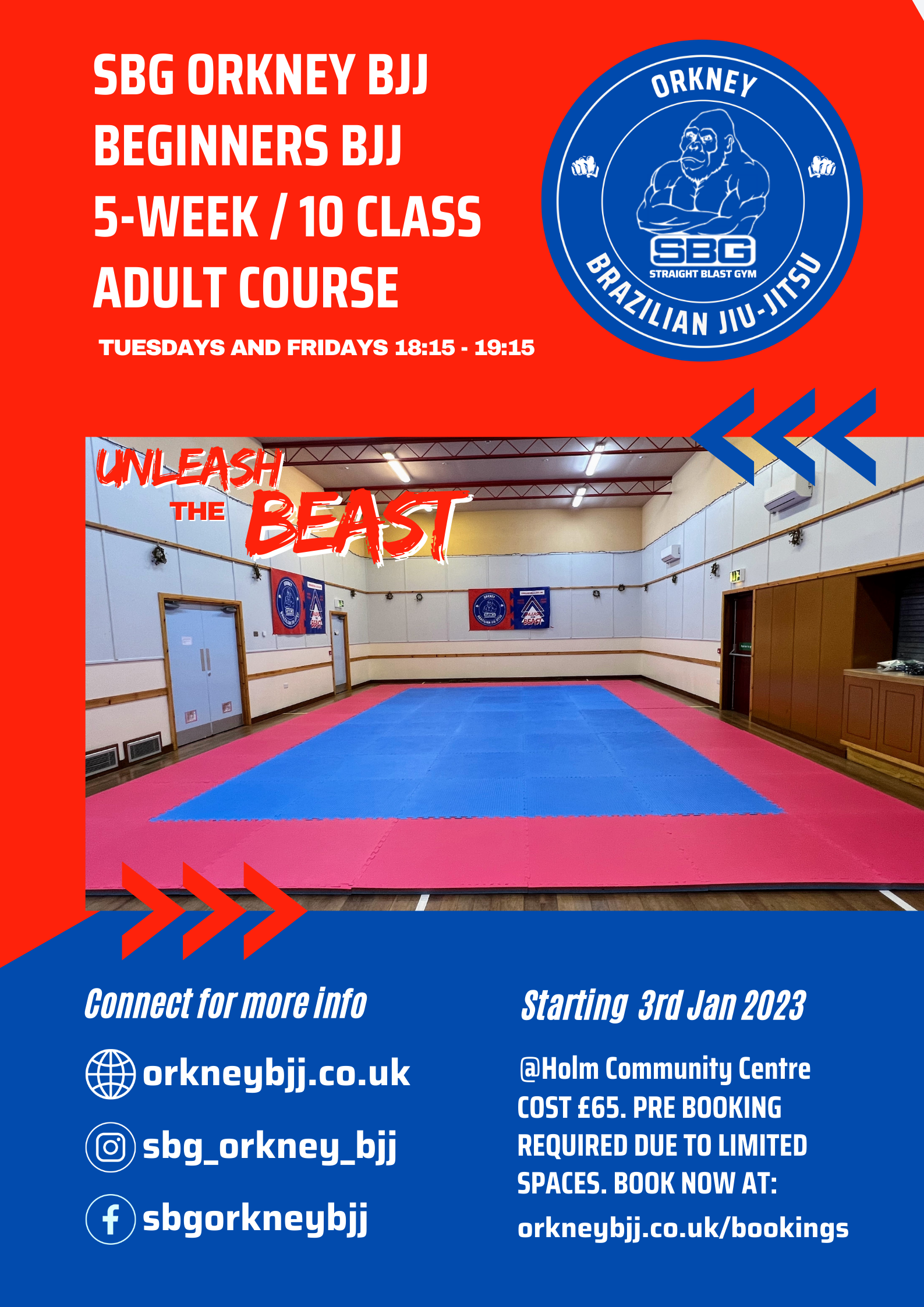 January 2023 Beginners BJJ 5-Week Course